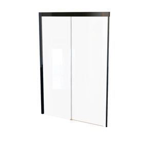 Mampara corredera Hera negro mate 185x4x160 cm