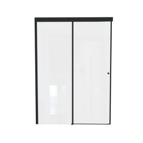 Mampara corredera Hera negro mate 185x4x120 cm