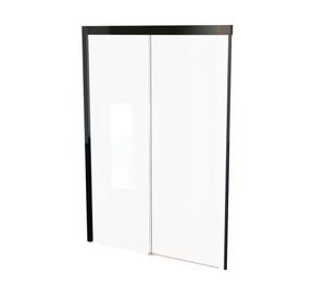 Mampara corredera Hera negro mate 185x4x170 cm