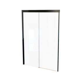 Mampara corredera Hera negro mate 185x4x120 cm