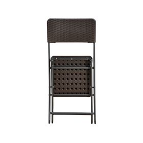 Silla plegable diseño ratán café