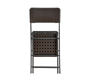 Silla plegable diseño ratán café