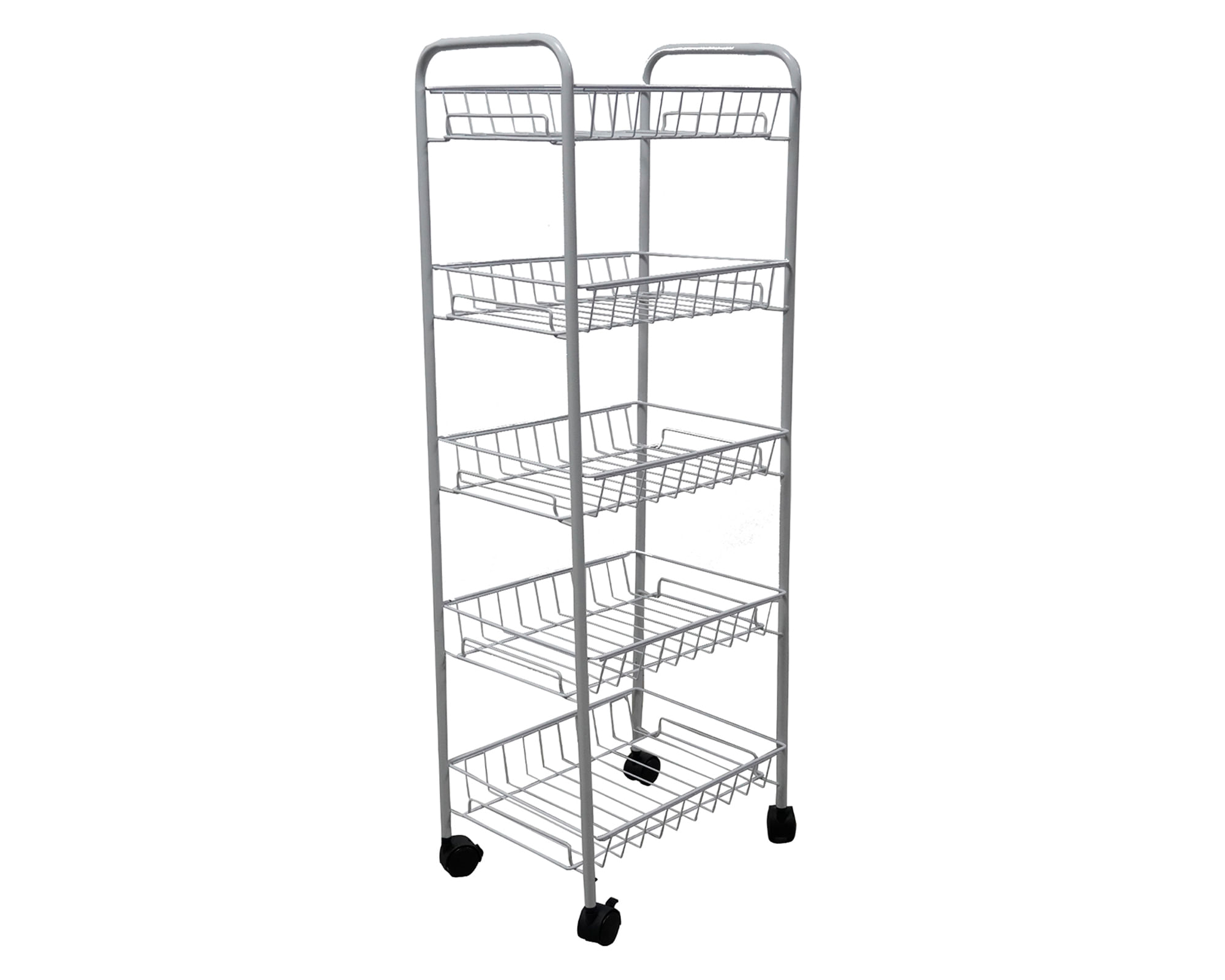 Carro organizador con ruedas 5 pisos metal a $16.990