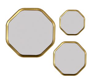 Espejo decorativo D2 dorado 3 piezas