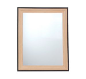 Espejo decorativo café/natural 80x65 cm