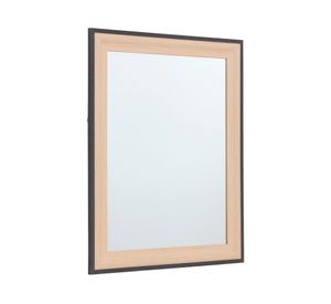 Espejo decorativo café/natural 80x65 cm