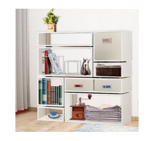 Estante modular bajo simple blanco 19.5x34.5x30.2 cm