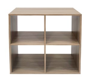 Cubo modular 4 Espacios natural 66.2x66.2x30.2 cm