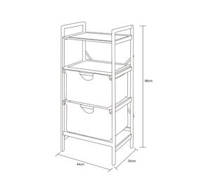 Organizador 2 repisas 2 cajones 96x44x34 cm