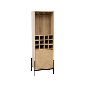 Bar Mila natural/negro 155x50.5x40 cm