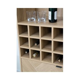 Bar Mila natural/negro 155x50.5x40 cm