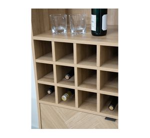 Bar Mila natural/negro 155x50.5x40 cm