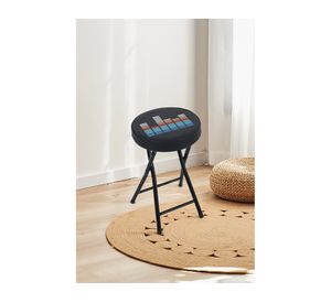 Piso banquito Music negro 50x30x30 cm