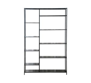 Repisa multiespacio Frida negro 188x120x30 cm