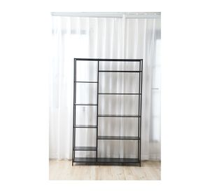 Repisa multiespacio Frida negro 188x120x30 cm