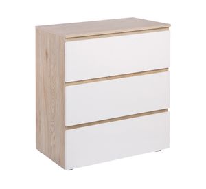 Cómoda Mallorca blanco/natural 3 cajones