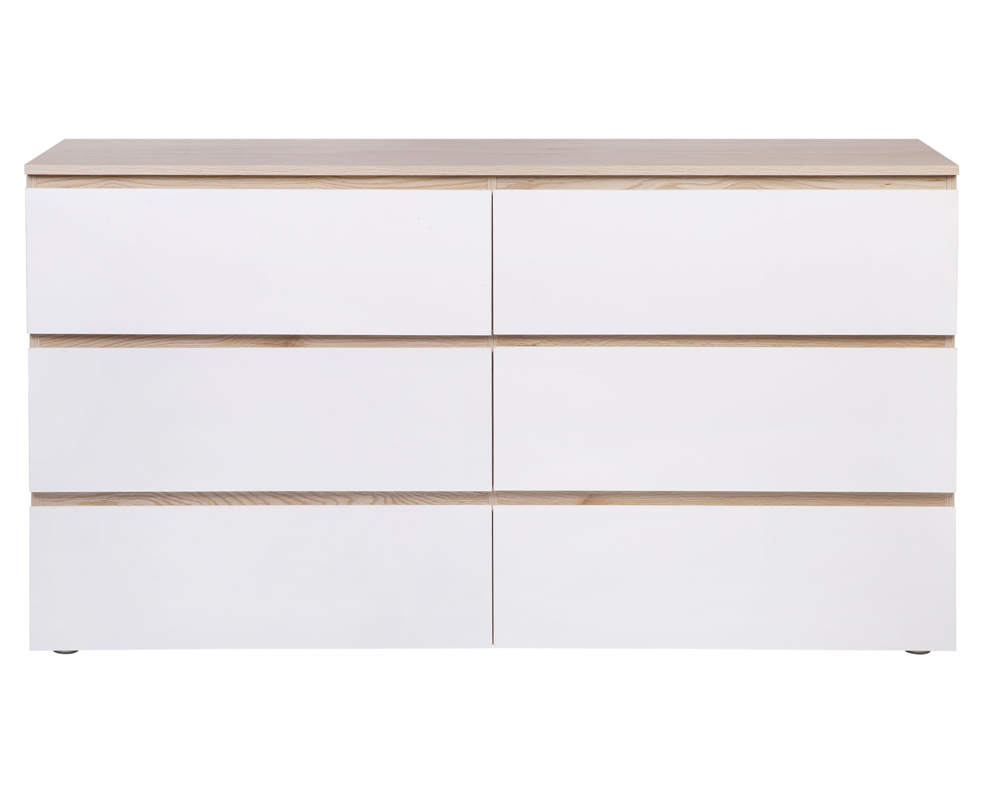 M+Design Cómoda Mallorca 6 cajones madera/blanco