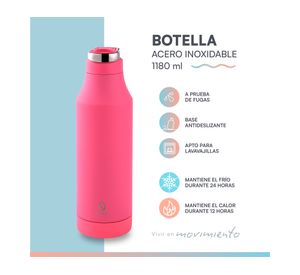 Botella L rosado 1180 ml