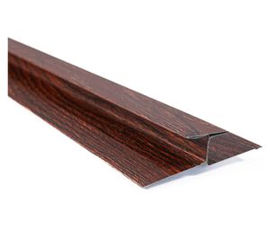 Perfil de acero H o exterior 0.27 mm 4x300 cm caoba