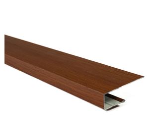 Perfil de acero J o exterior 0.27 mm 4x300 cm cedro