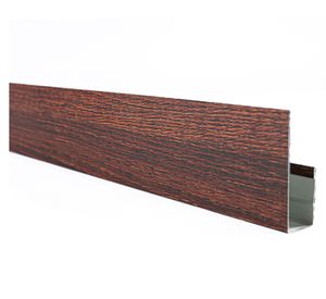 Perfil de acero J o exterior 0.27 mm 4x300 cm caoba