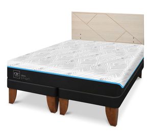 Cama europea Green Infinity 2 plazas base dividida + respaldo Villarrica alpino