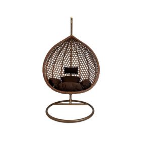 Silla colgante Hawái L chocolate cojín café