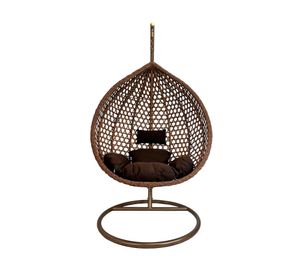 Silla colgante Hawái L chocolate cojín café