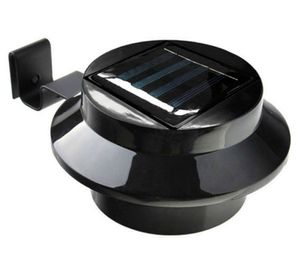 Foco LED redondo con panel solar 3.7V negro