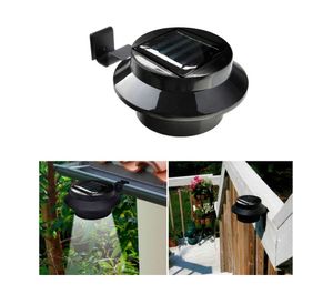 Foco LED redondo con panel solar 3.7V negro