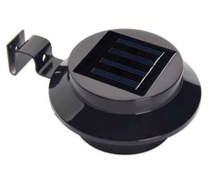 Foco LED redondo con panel solar 1.2V negro