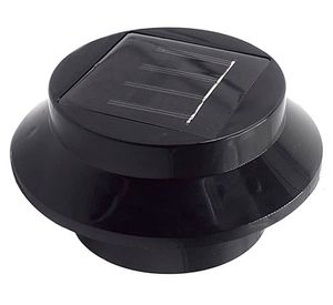 Foco LED redondo con panel solar 1.2V negro