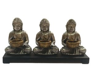 Portavelas forma Buda 15.3x30x9 cm
