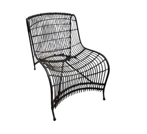 Sillón mimbre Ana negro