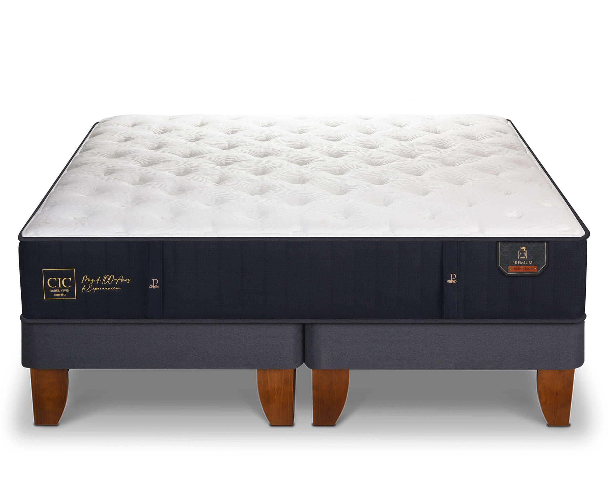 CIC Cama europea Premium Queen base dividida