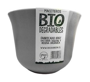 Macetero Biodegradable Bamboo redondo gris 16.5x16.5x13 cm