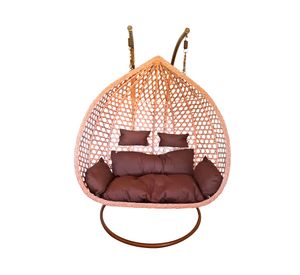 Silla colgante XXL Hawái caramelo + cojín café
