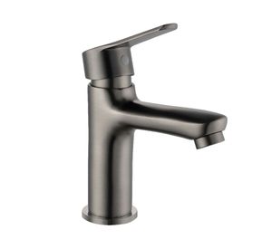 Monomando lavamanos Gunnar gun metal gris cromado