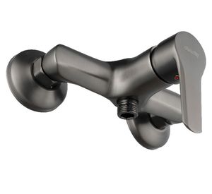 Monomando de ducha Gun metal gunnar gris cromado