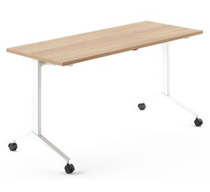 Escritorio Space plegable natural/blanco 74.5x120x60 cm