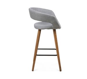 Taburete tela Grace gris 88.5x55x46 cm