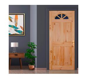 Puerta pino radiata Ibiza 4 paneles nudo 85x220 cm