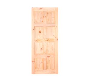 Puerta pino radiata 8 paneles nudo 80x200 cm