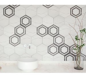 Gres porcelanato Hexagon calacatta 20x23 cm 1 m2