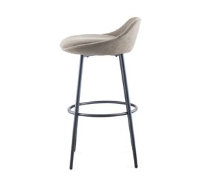 Taburete acero tela Manhattan gris 83.5x45x46.5 cm