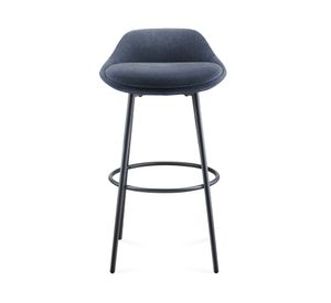 Taburete acero tela Manhattan azul&nbsp; 83.5x45x46.5 cm