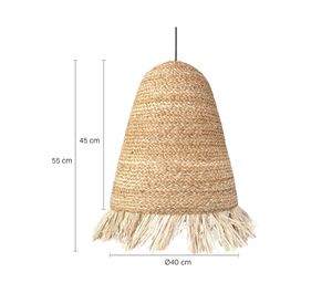 Pantalla lámpara Palawan 55x40 cm natural