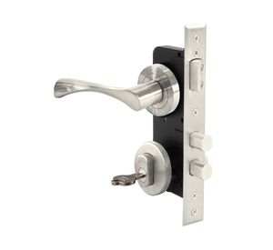 Cerradura embutida con manilla 1080A970A+NS.D plata