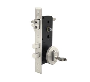 Cerradura embutida con manilla 1080A970A+NS.D plata