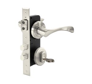 Cerradura embutida con manilla 1080A970A+NSNS plata
